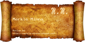 Merkle Minna névjegykártya